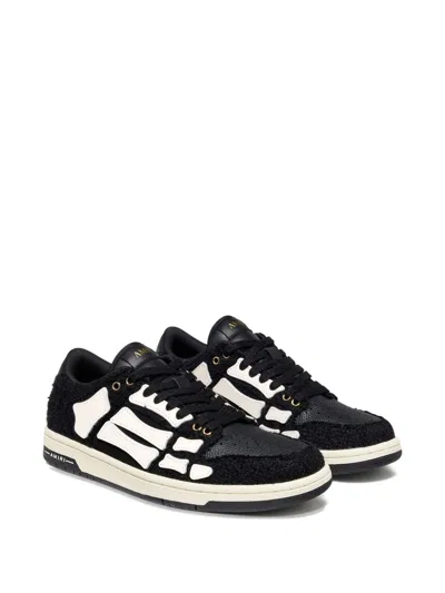 Amiri Low-top Sneakers With Textured Panels In Black