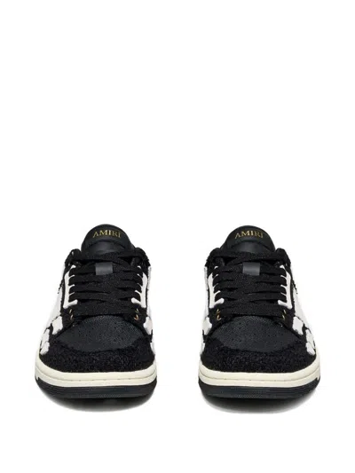Amiri Low-top Sneakers With Textured Panels In Black