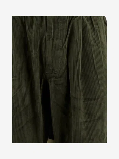 And Wander Ribbed Belted Pants In Green