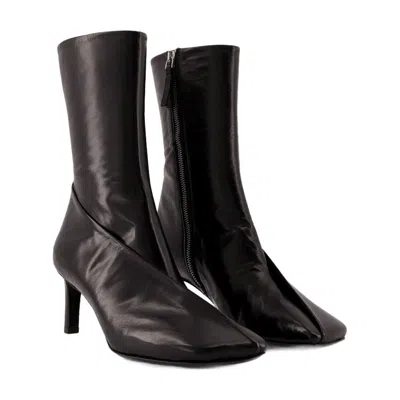 Jil Sander Ankle Boots In Black