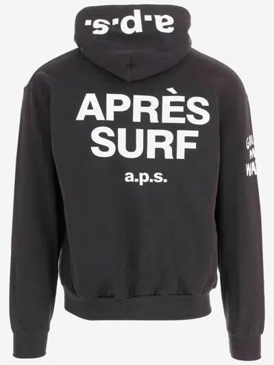 Après Surf Cotton Blend Sweatshirt With Graphic Print In Black