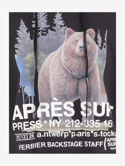 Après Surf Cotton Blend Sweatshirt With Graphic Print In Black