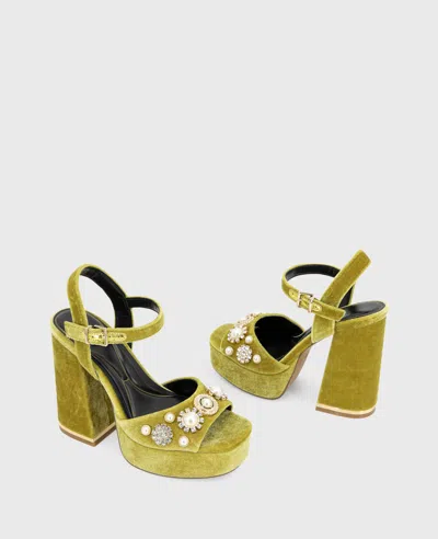 Kenneth Cole Dolly Charms Velvet Platform Sandal In Multi
