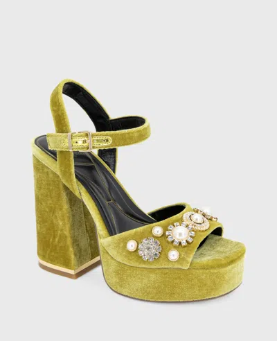 Kenneth Cole Dolly Charms Velvet Platform Sandal In Multi