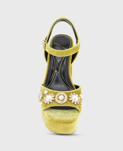 Kenneth Cole Dolly Charms Velvet Platform Sandal In Multi