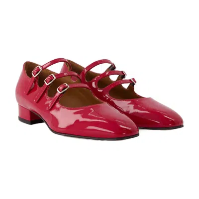 Carel Ariana Babies In Red Patent Leather In Red