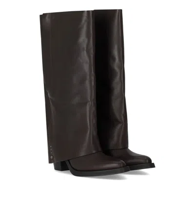 Ash Jackson Brown Heeled Boot In Black