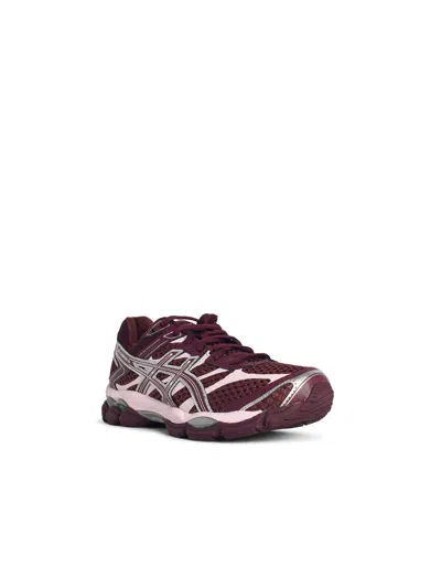 Asics 'cumulus' Burgundy Tech Fabric Sneakers In Multi