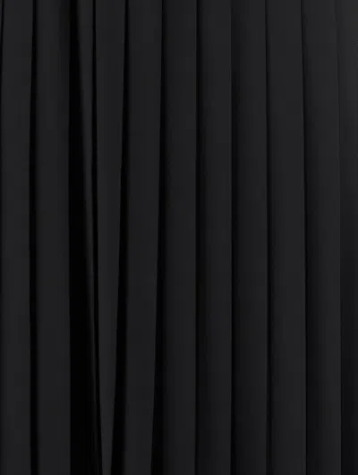 Aspesi Pleated Drawstring Skirt In Black