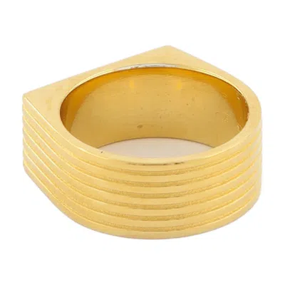 Ivi Ridged Ring In Gold
