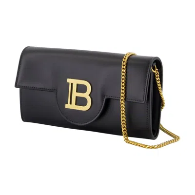 Balmain B Buzz Wallet On Chain  Leather Black