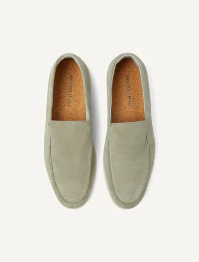 Frescobol Carioca Miguel Suede Loafers In Green