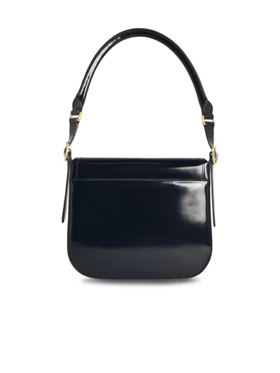 Bally Trellis Design Leather Shoulder Bag In Blue