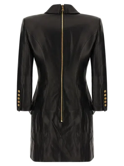 Balmain Tailored Double-breasted Blazer Style Dress In Black