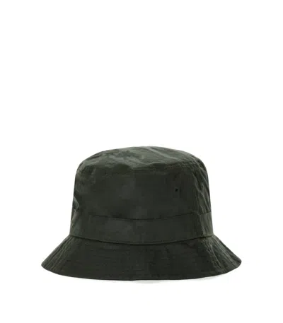 Barbour Belsy Wax Green Bucket Hat In Gray