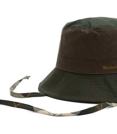 Barbour Brackley Wax Hat Accessories In Green