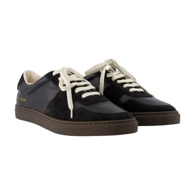 Common Projects Bball Slim Sneakers  Leather Black In Black
