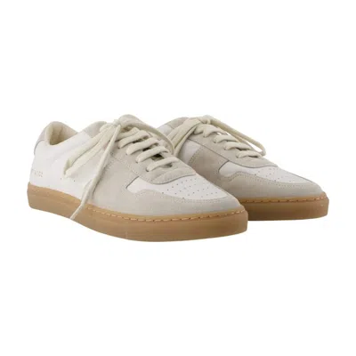 Common Projects Bball Slim Sneakers  Leather White In White