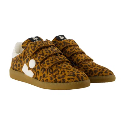 Isabel Marant Printed Suede Sneakers In Animal Print