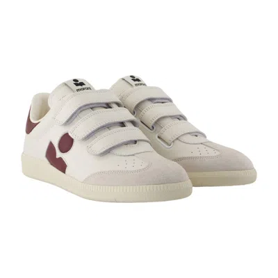 Isabel Marant Beth Gb Three-strap Calfskin Sneakers In White