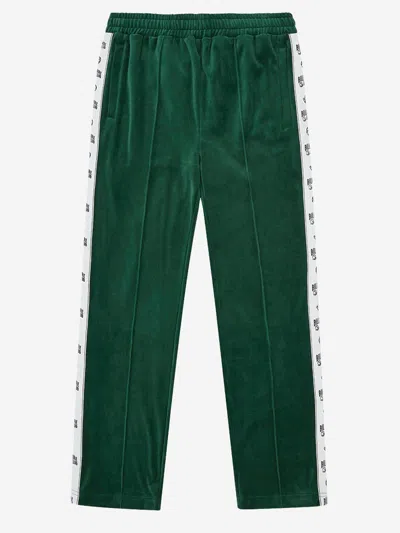 Billionaire Cotton Blend Trousers With Side Strips In Green