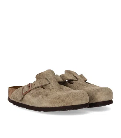 Birkenstock Boston Soft Footbed Taupe Clog In Brown