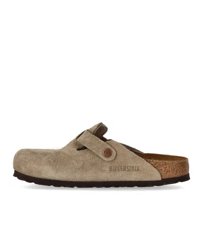 Birkenstock Boston Soft Footbed Taupe Clog In Brown