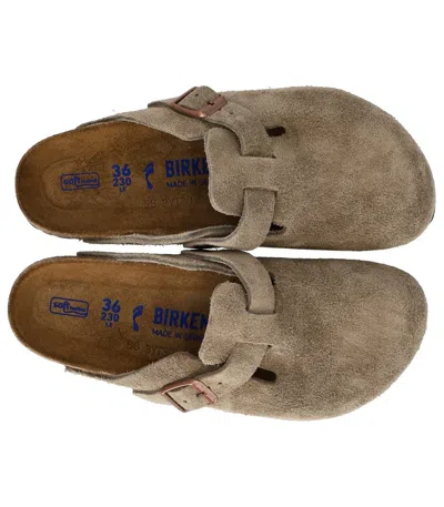Birkenstock Boston Soft Footbed Taupe Clog In Brown