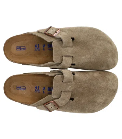 Birkenstock Boston Soft Footbed Taupe Unisex Clog In Multi