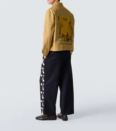 Bode Central Park Printed Cotton-twill Jacket In Multi