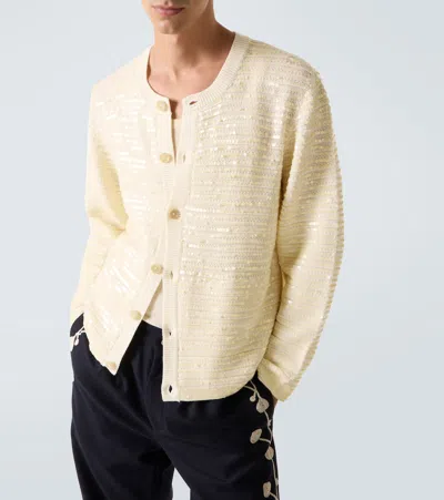 SEQUIN SPOTLIGHT缀饰羊毛开衫