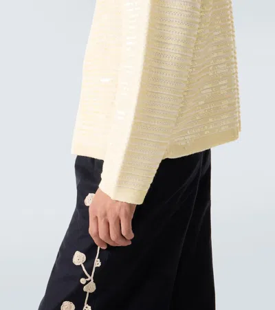 SEQUIN SPOTLIGHT缀饰羊毛开衫