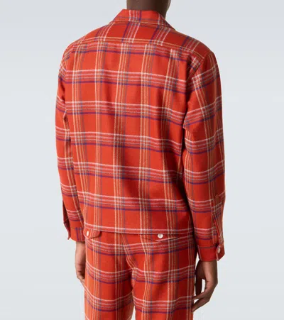 Bode Gable Camp-collar Checked Wool Overshirt In Multi