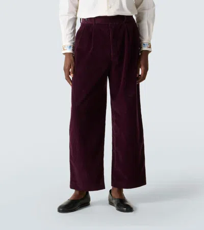 Bode Mcnab Corduroy Wide-leg Pants In Multi