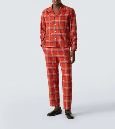 Bode Gable Camp-collar Checked Wool Overshirt In Multi