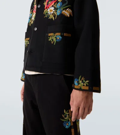 Bode Beaded Aquitaine Embellished Wool Jacket In Multi