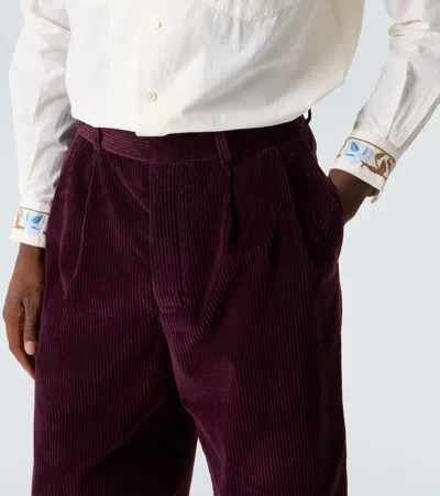 Bode Mcnab Corduroy Wide-leg Pants In Multi