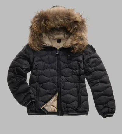 Blauer Giubbino Aldie Nero Interno Beige 301 In Black