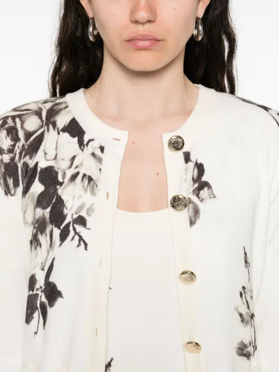Blugirl Classic Knit Sweater With Long Sleeves In White
