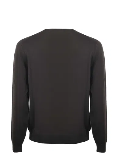 Hugo Boss Fine-knit Embroidered-logo Jumper In Gray
