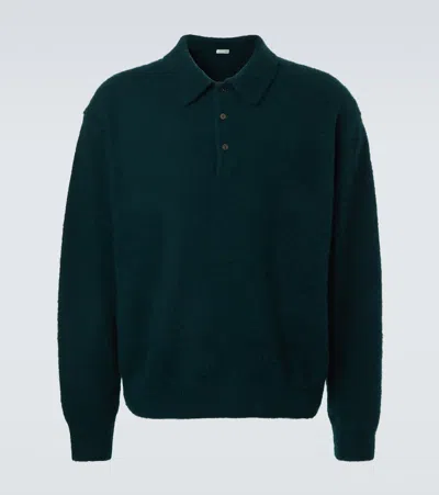 A.presse Cashmere Polo Sweater In Green