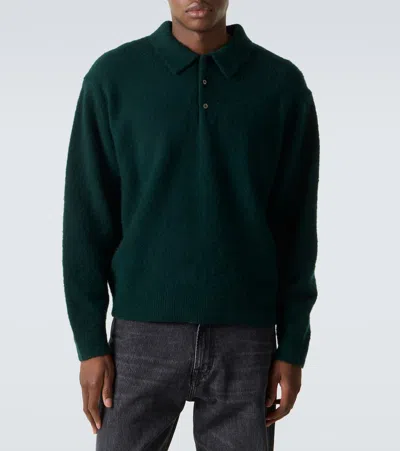 A.presse Cashmere Polo Sweater In Green