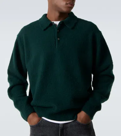A.presse Cashmere Polo Sweater In Green