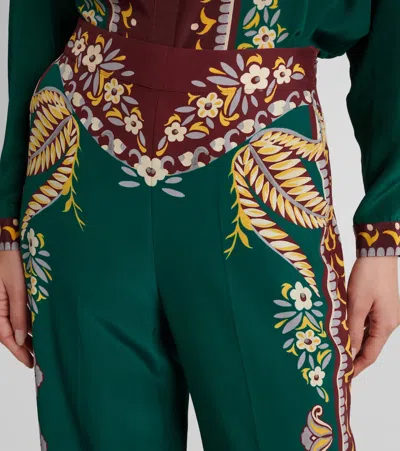 Etro Printed Trousers In Green