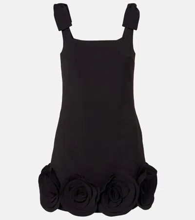 Self-portrait Womens Black 3d Flower Crepe Mini Dress