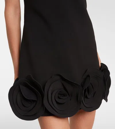 Self-portrait Womens Black 3d Flower Crepe Mini Dress