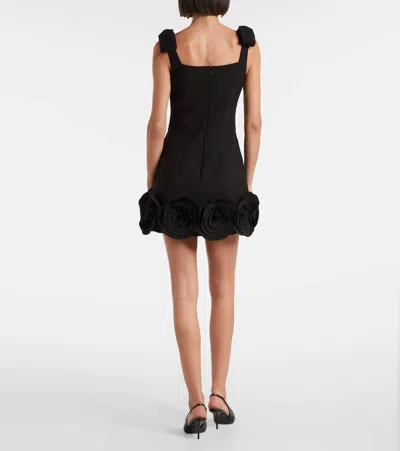 Self-portrait Womens Black 3d Flower Crepe Mini Dress