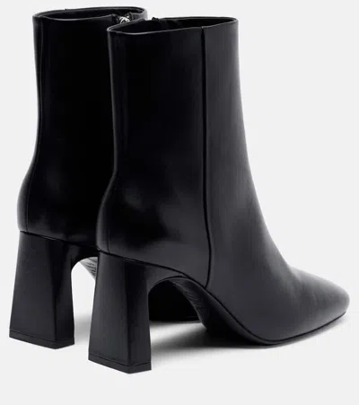Souliers Martinez Karol 80 Leather Ankle Boots In Black