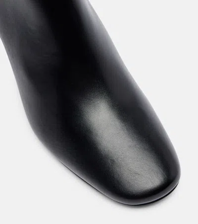 Souliers Martinez Karol 80 Leather Ankle Boots In Black