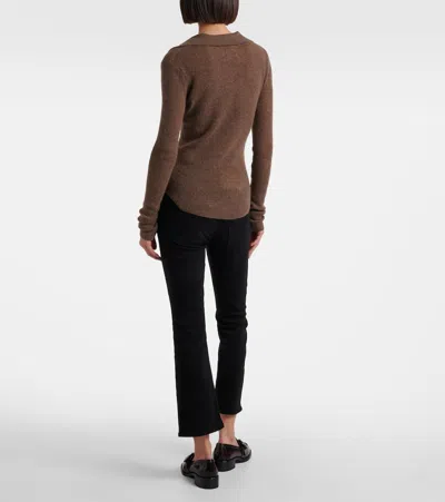 Citizen Of Humanity Citizens Of Humanity Simone Wool And Cashmere-blend Polo Top In Brown